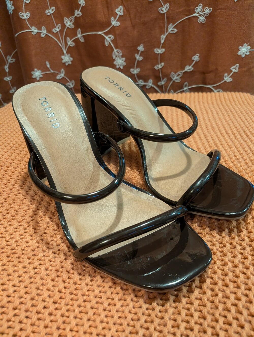 Torrid Brown Double Strap Square Toe Block Heel (9WW)